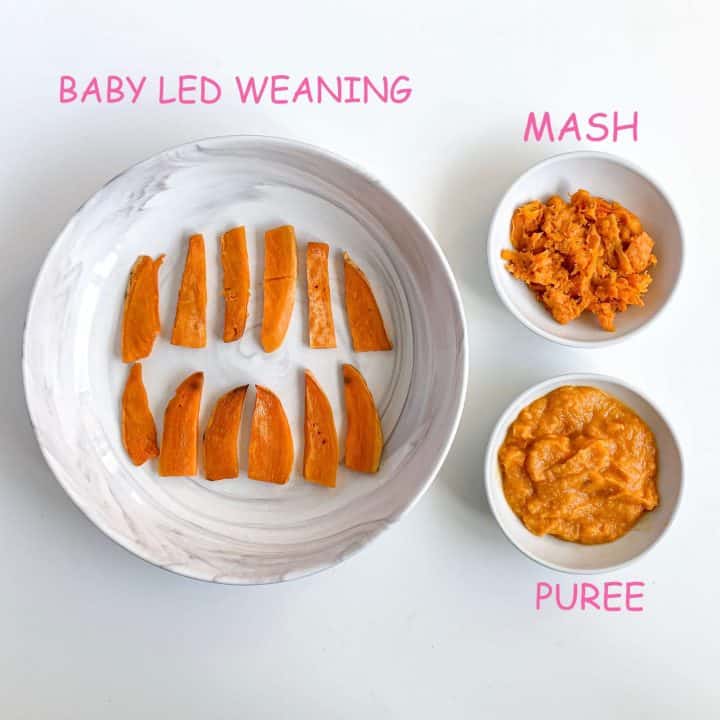 6 month old recipe baked sweet potato different stages of baby food