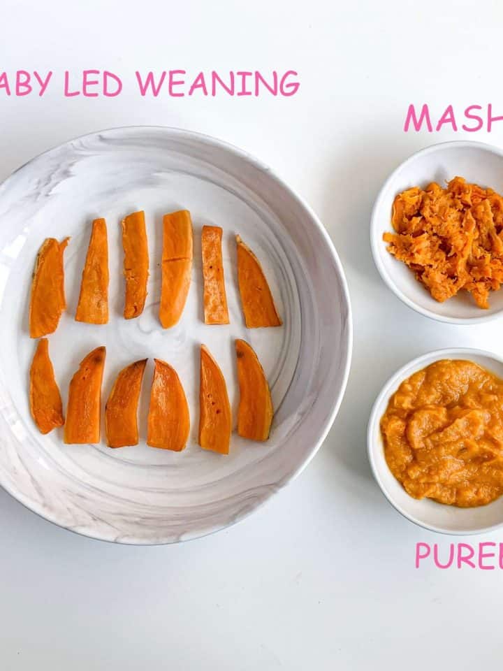 6 month old recipe baked sweet potato different stages of baby food