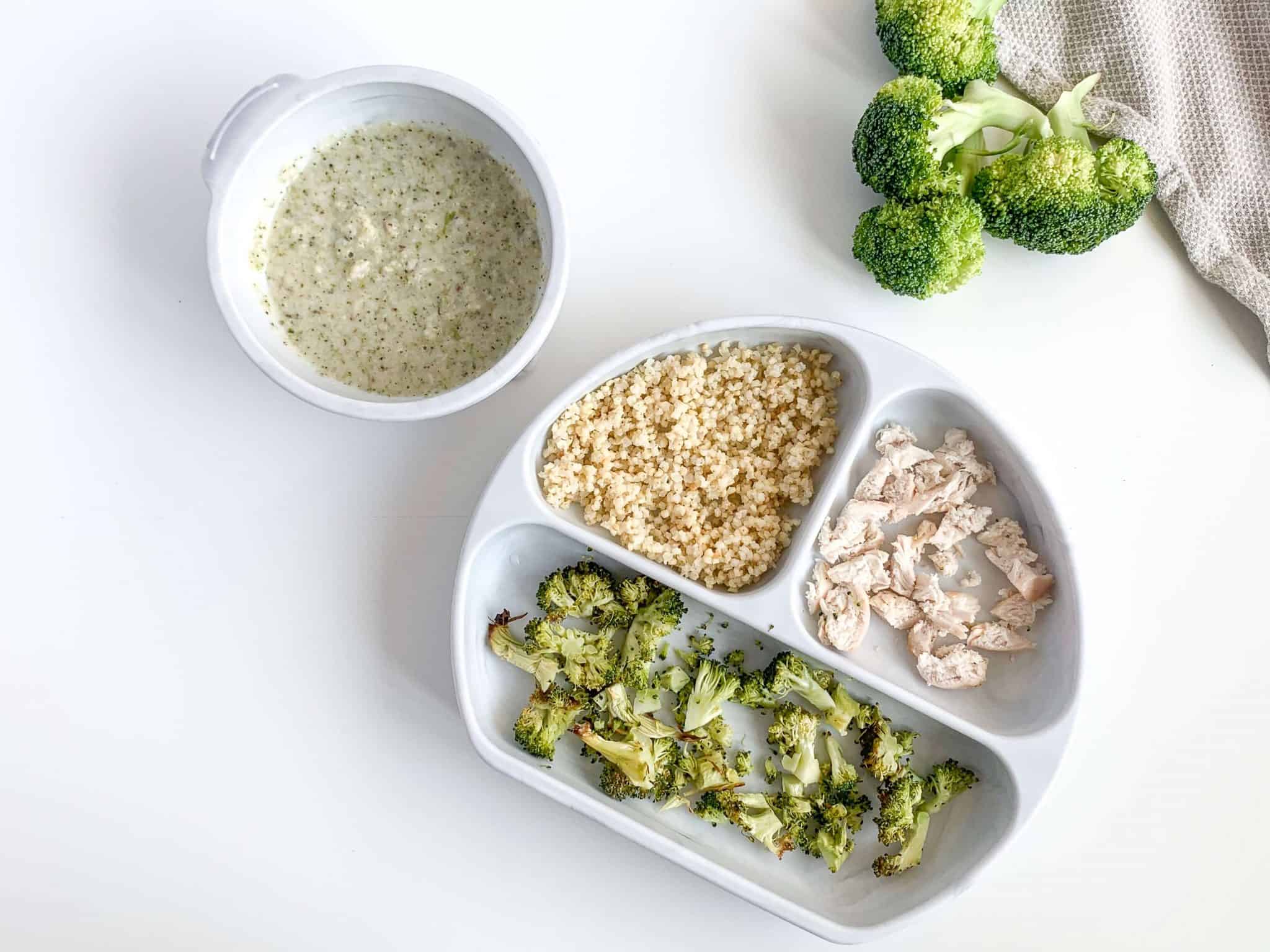 8 month old recipe Chicken Broccoli Millet