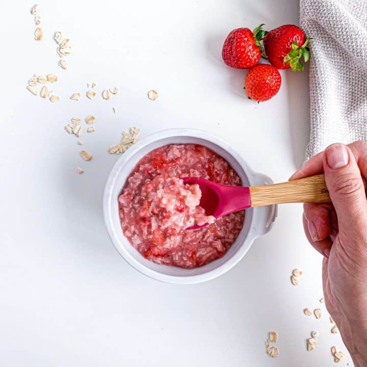 8 month old recipe Strawberry Oatmeal