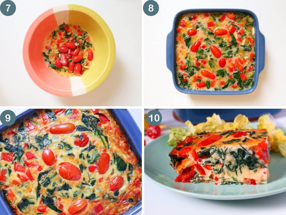 Collage of images showing the steps how to make this recipe.