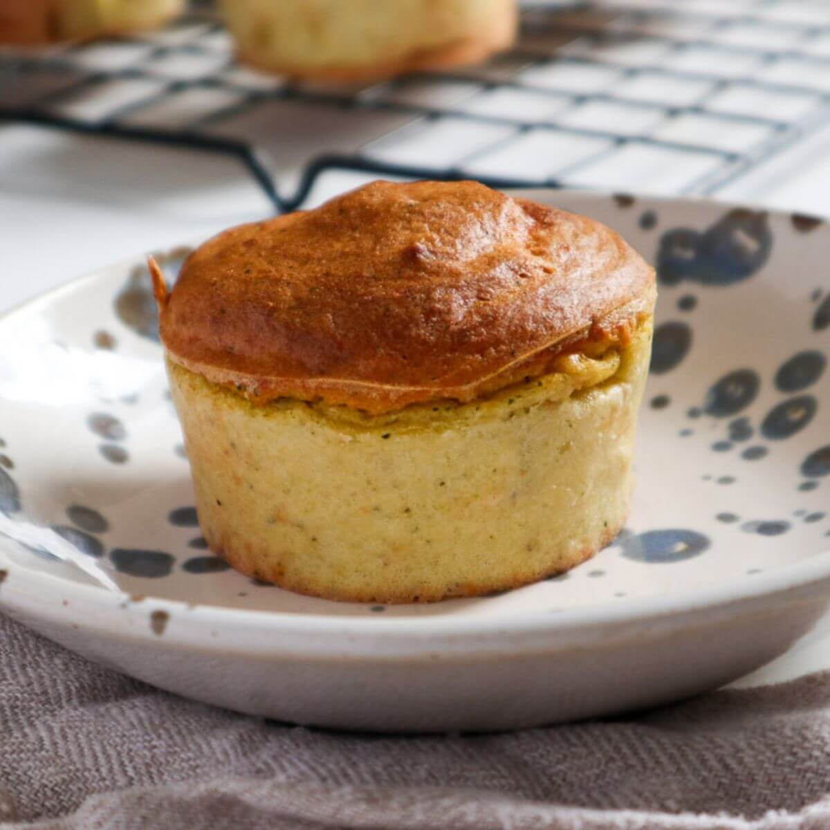 Quinoa muffin on a plate 