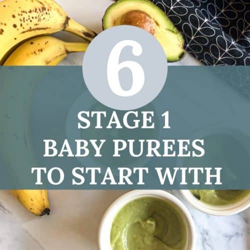 6 stage 1 Baby Purees