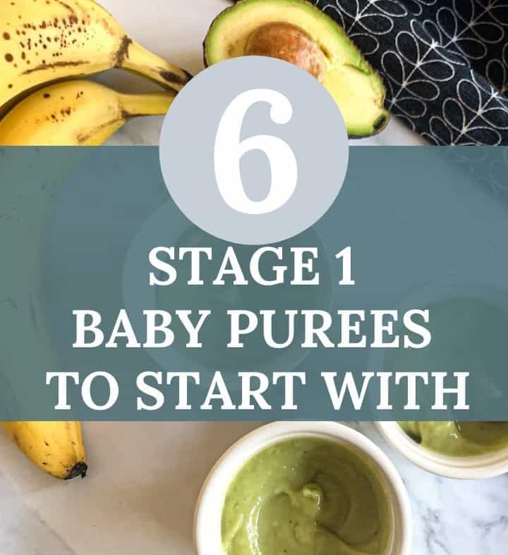 6 stage 1 Baby Purees