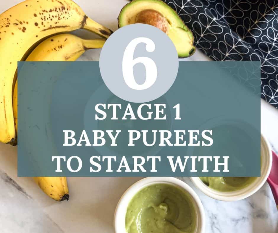 6 stage 1 Baby Purees