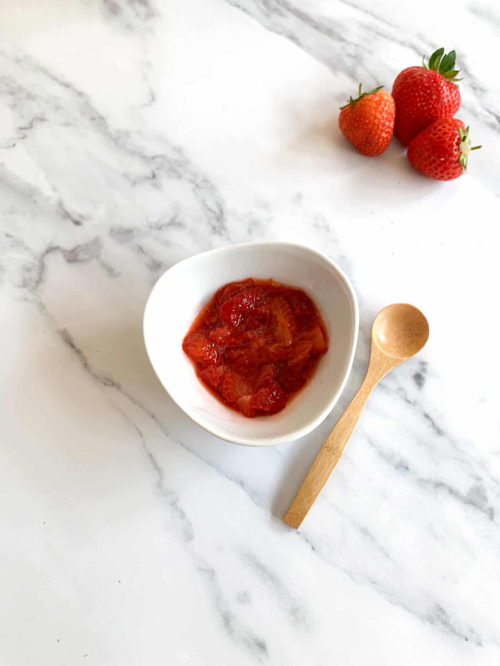 Strawberry Baby Puree Mashed