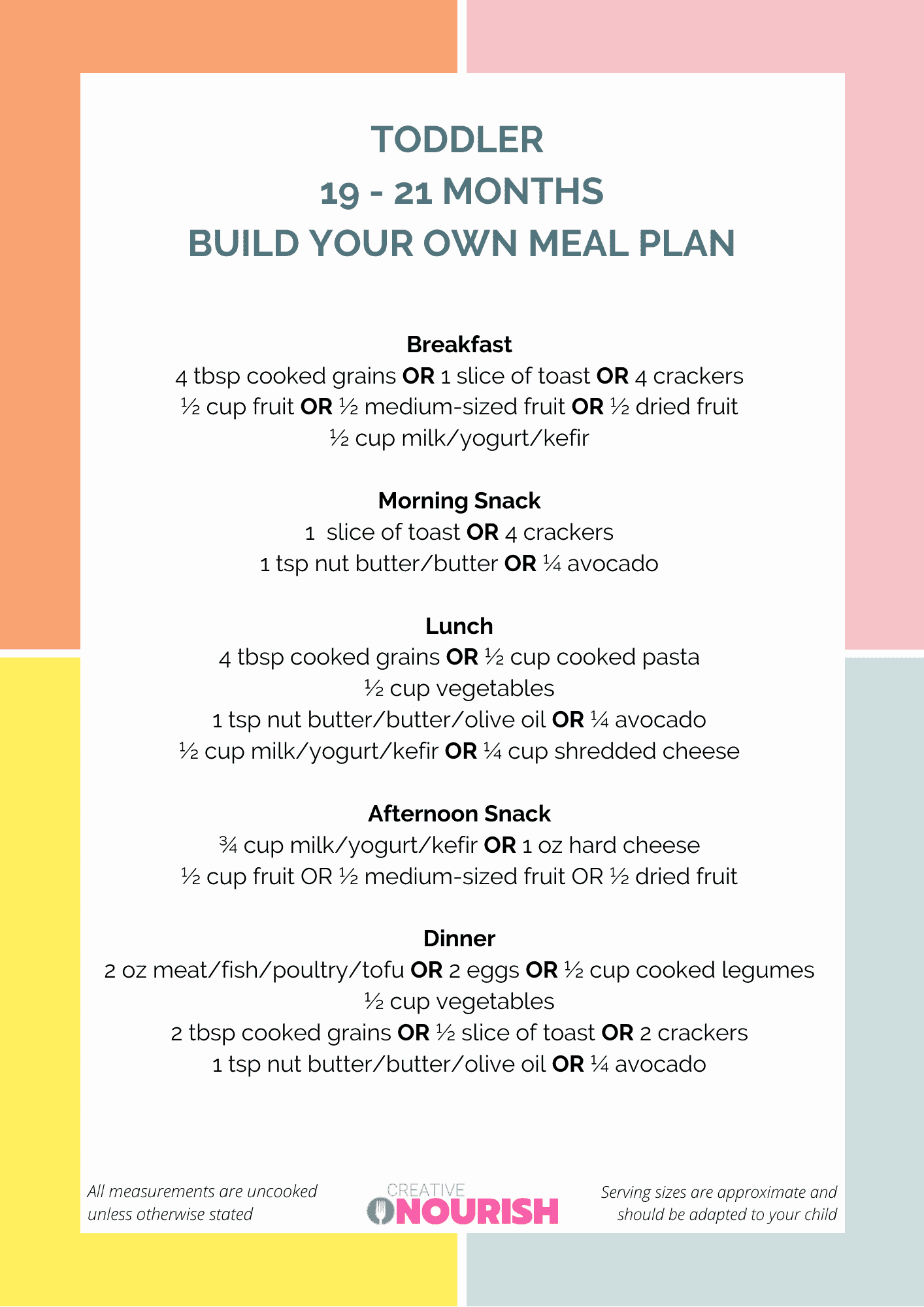 toddler meal plans