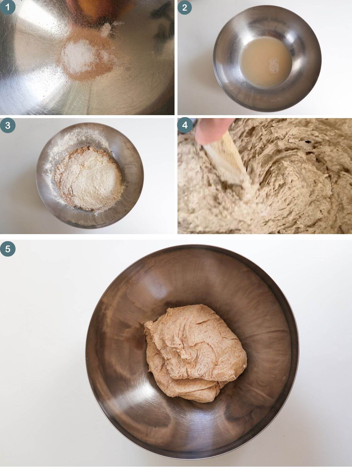 Collage of 4 images showing how to make the recipe.