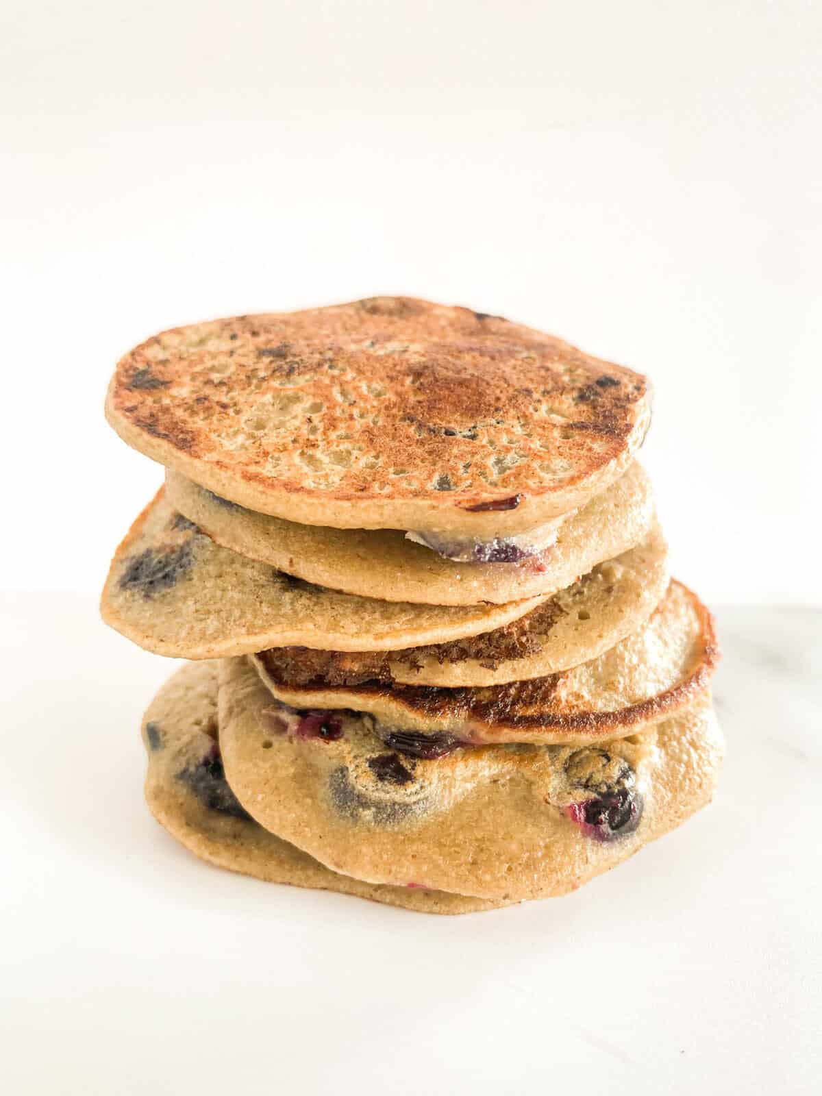 Stack of blueberry pancakes 