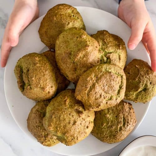 Baked spinach and ricotta fritters for babies and toddler