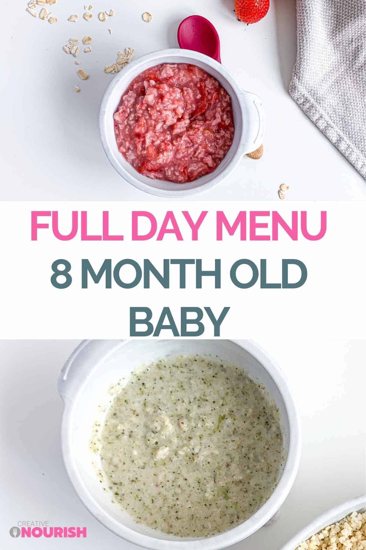 6 - 8 Month Old Meal Plan (with free download!) - Healthnut Nutrition