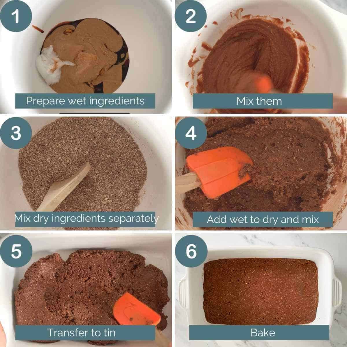 how to make the brownies process shot