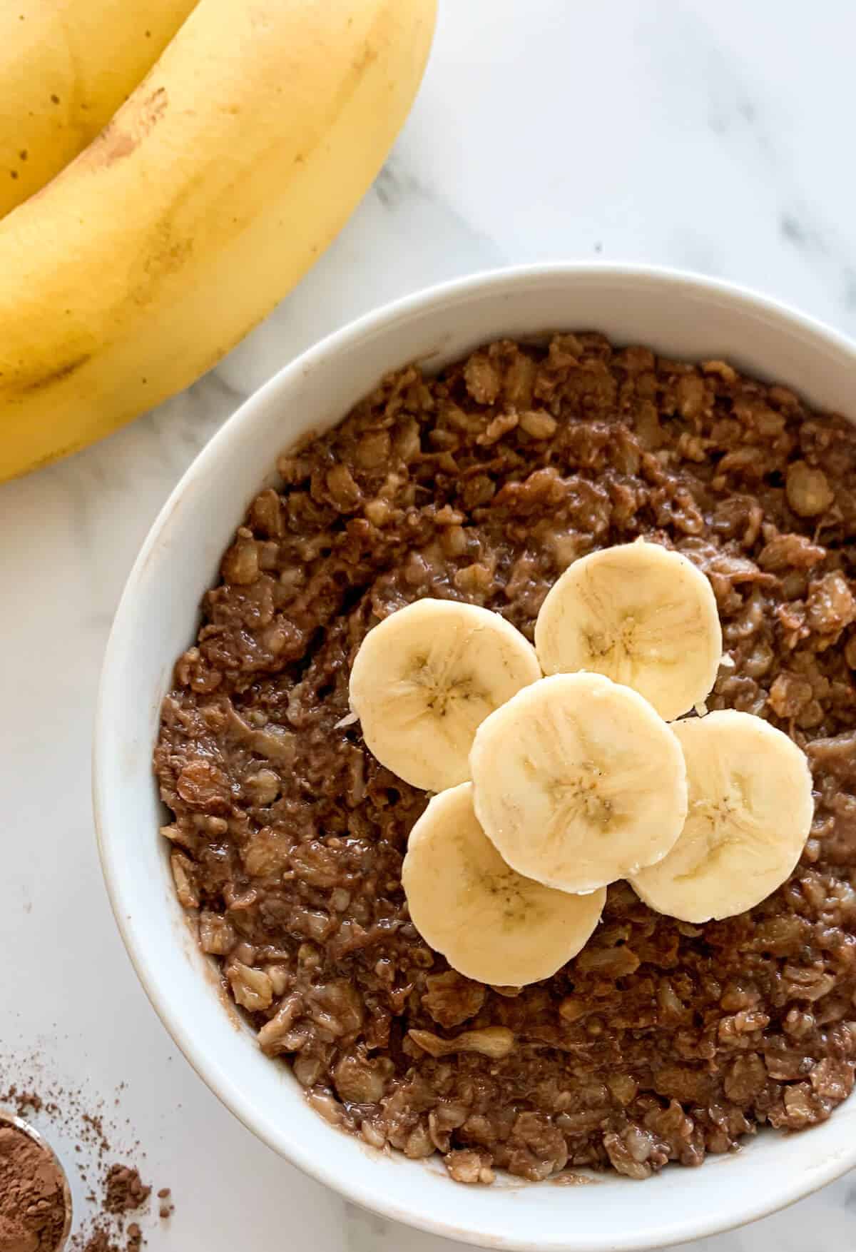 ¾ of the finished recipe in a bowl 