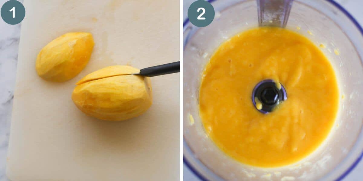 how to make mango puree from fresh mangoes for bab