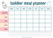 3 Toddler Meal Plans, Food chart &amp; Schedule - Creative Nourish
