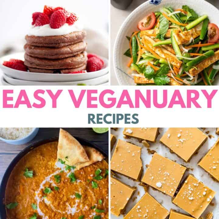Easy Veganuary recipes title
