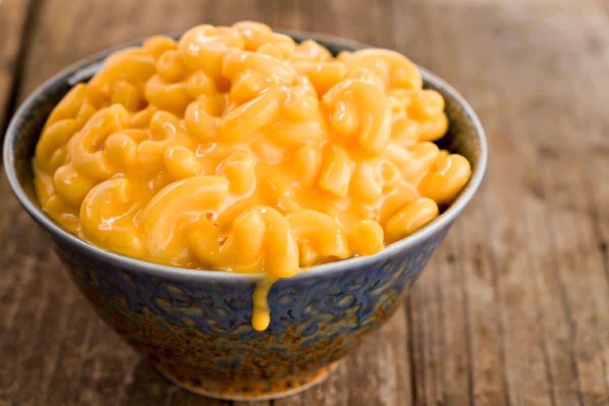 Macaroni and cheese in a bowl