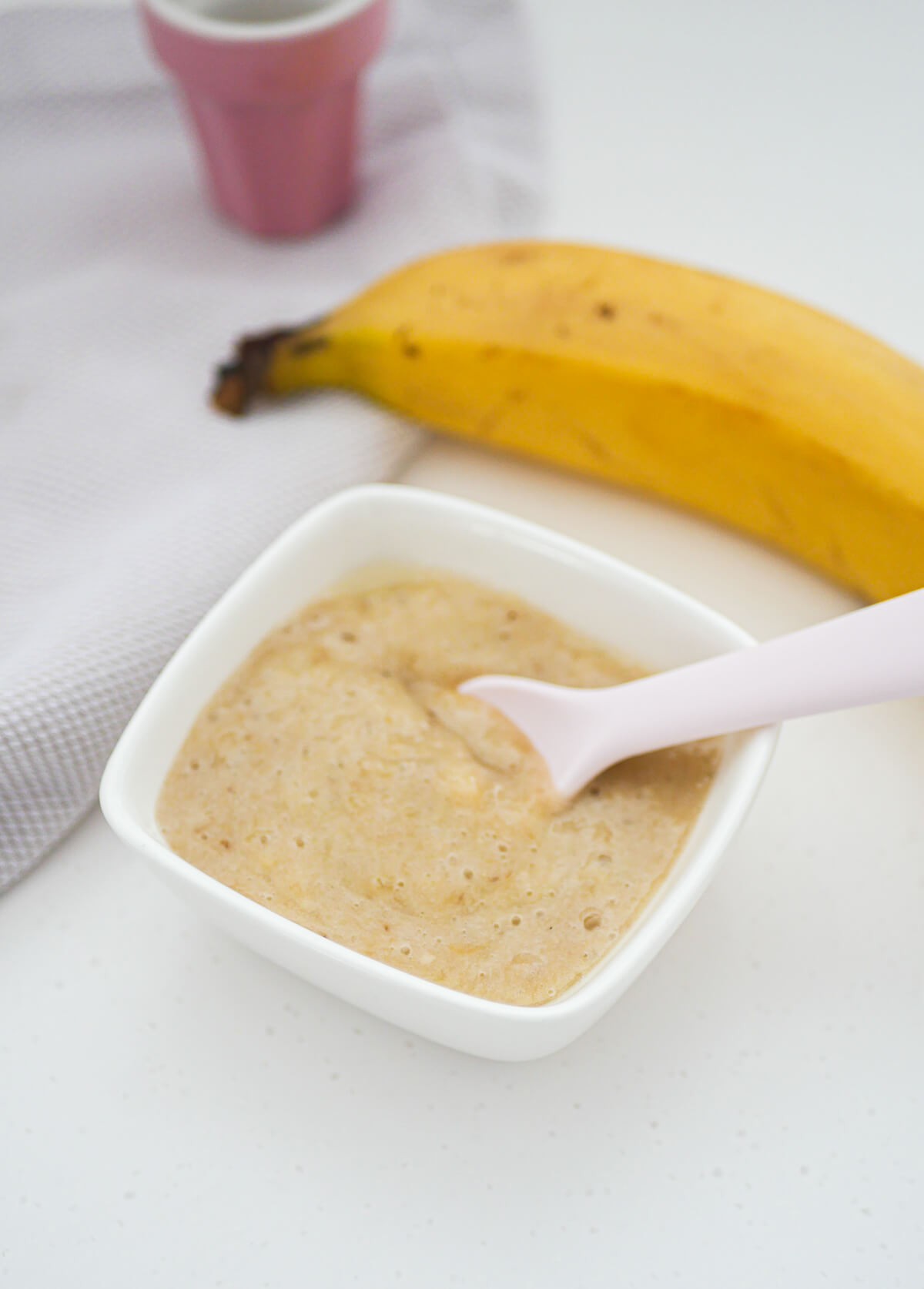 photo showing banana puree for baby 