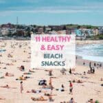 image of sand beach with article title in the middle