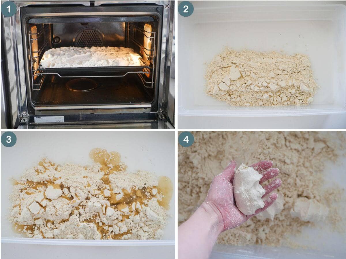 step by step photos on how to make moon sand at home 