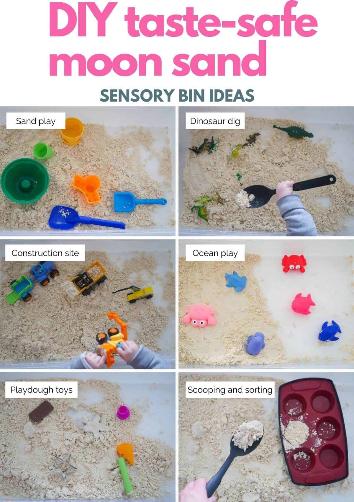 Homemade play sand or moon sand: step by step guide