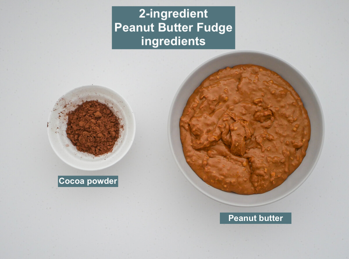 ingredients for peanut butter fudge