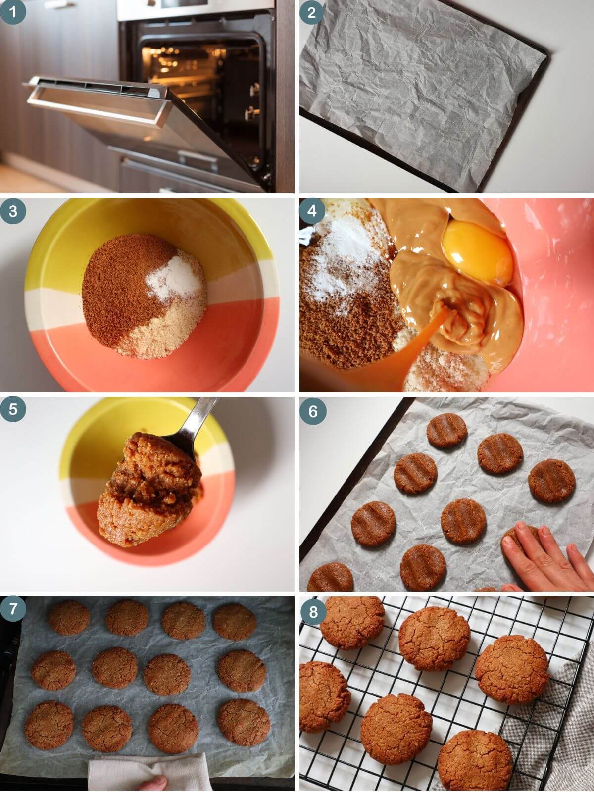 collage of process shots showing how to make the recipe