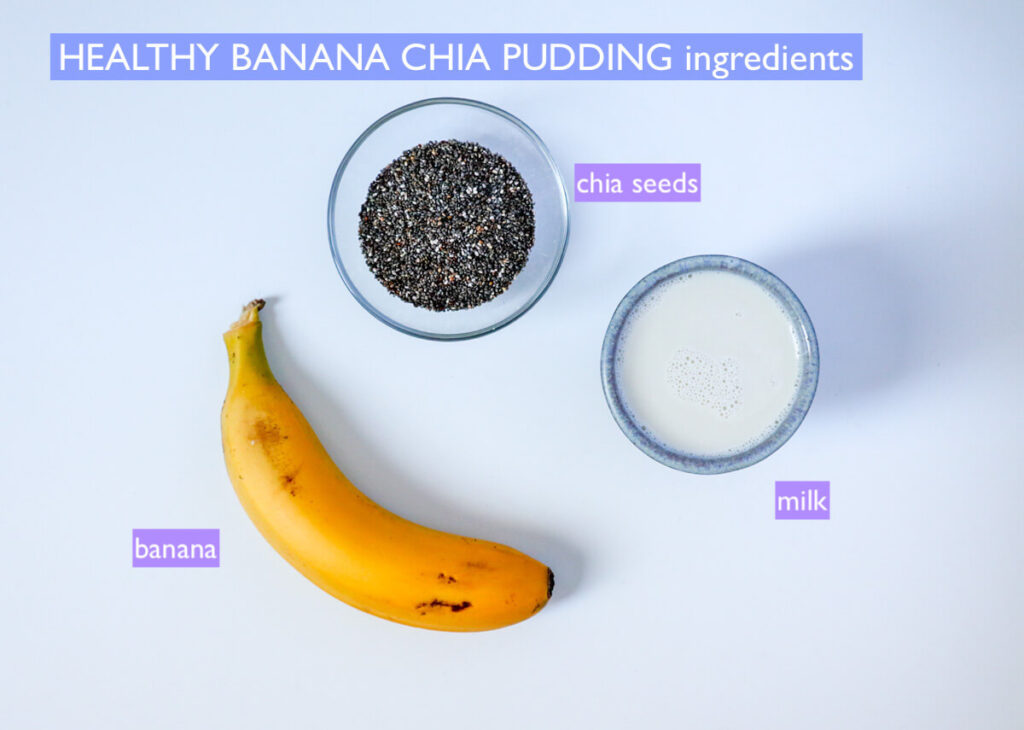View of Healthy Banana Chia Pudding - Creative Nourish