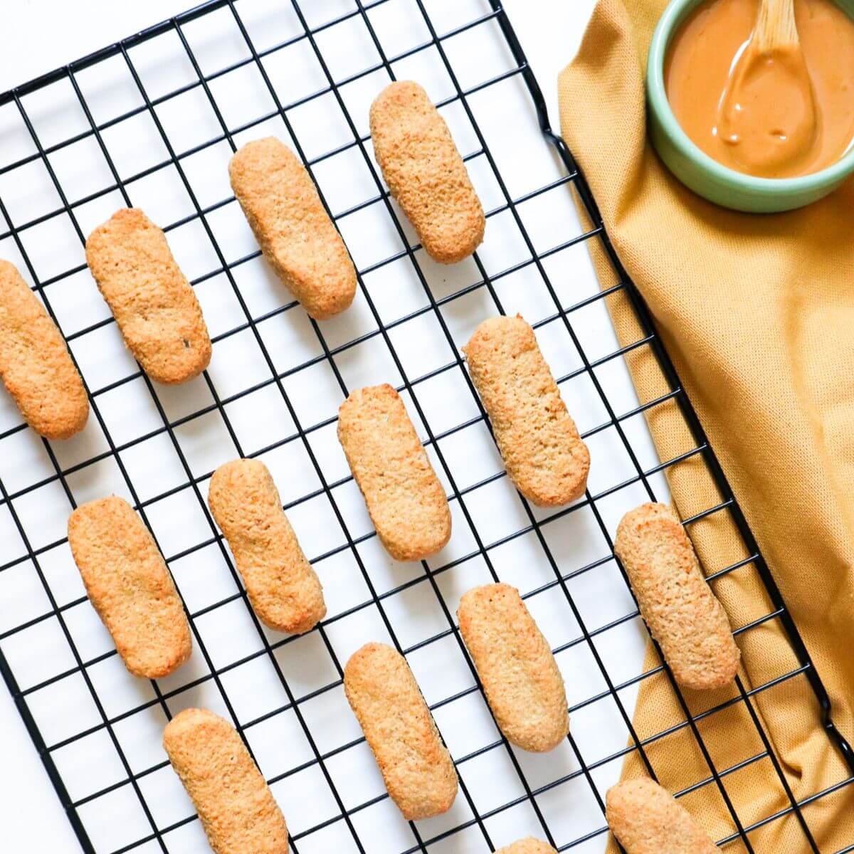 teething biscuits on cookie sheet 