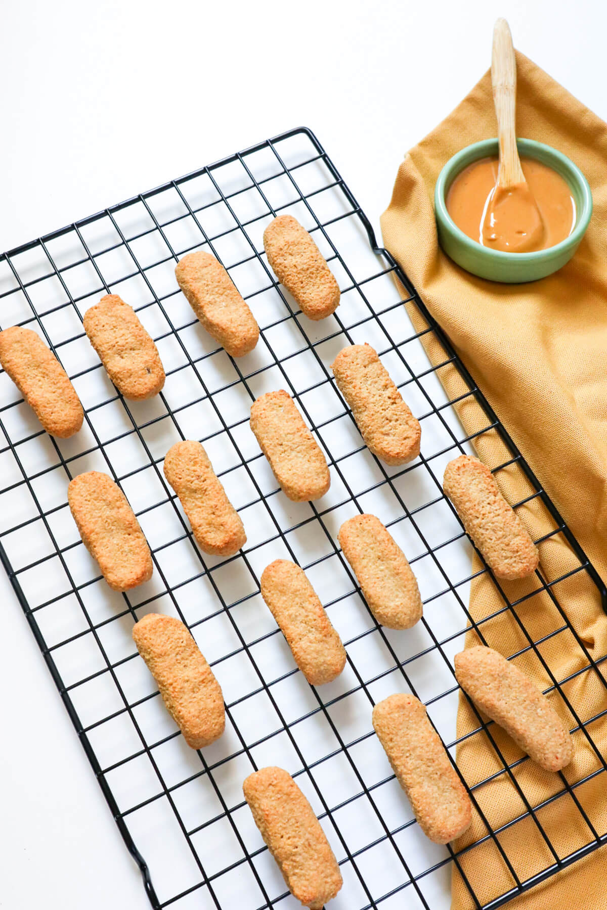 teething biscuits on cookie sheet