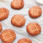 peanut butter cookies on parchment paper