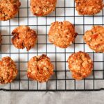 oatmeal cookies cooling on a cooling rack