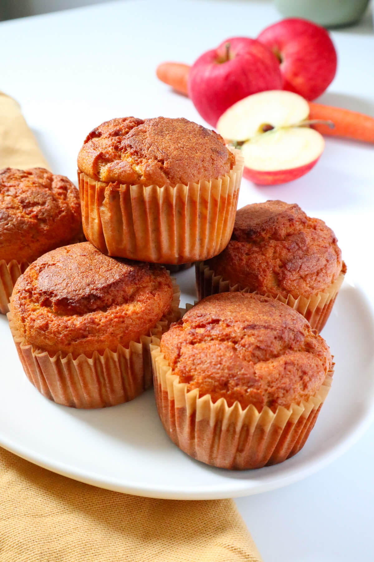 ABC muffins on a plate.