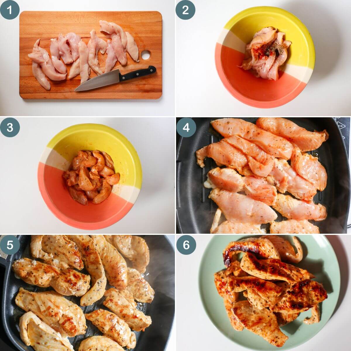 Collage of images showing the steps to make the recipe.