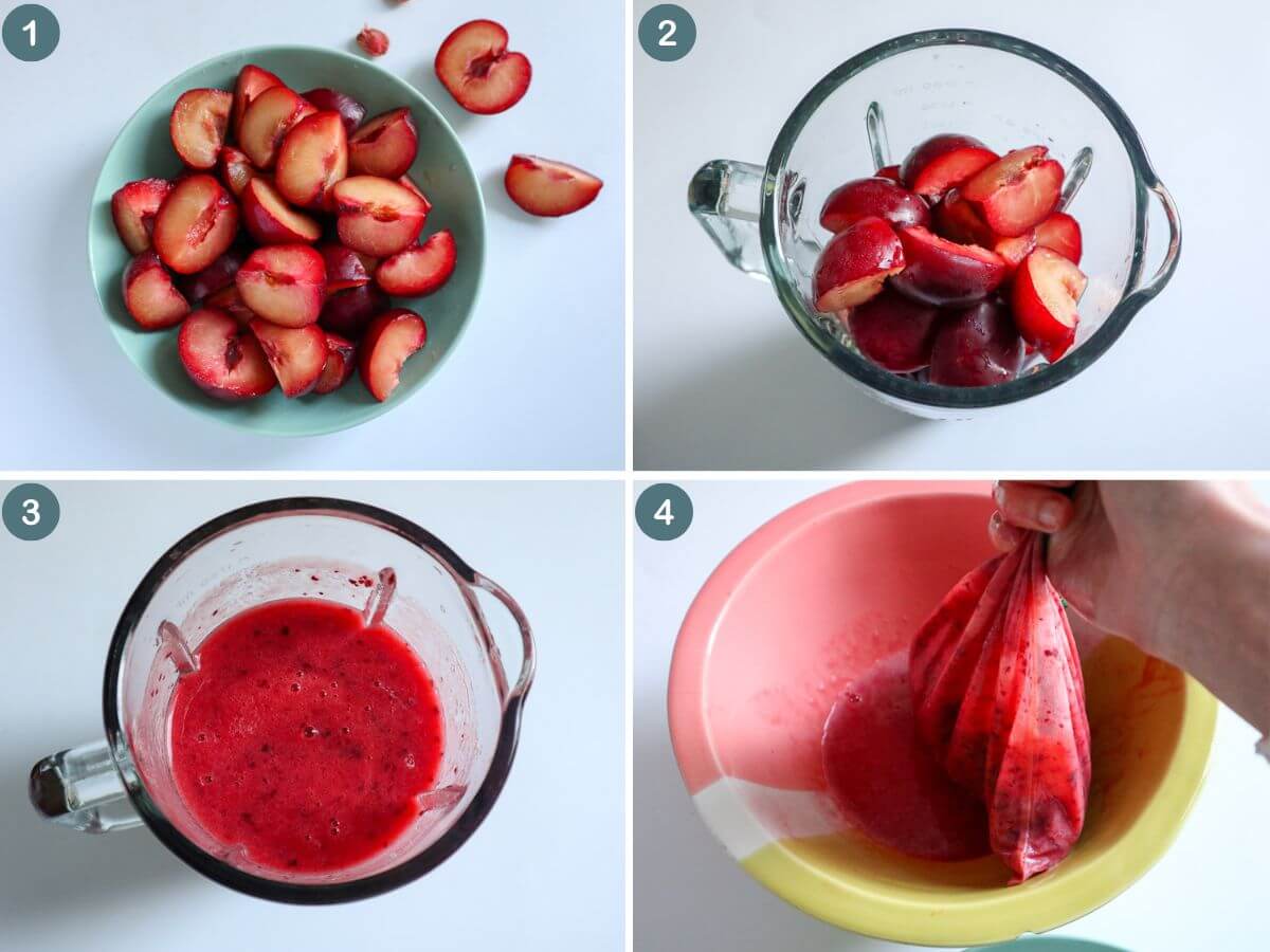 Collage of process shots showing how to make the recipe.