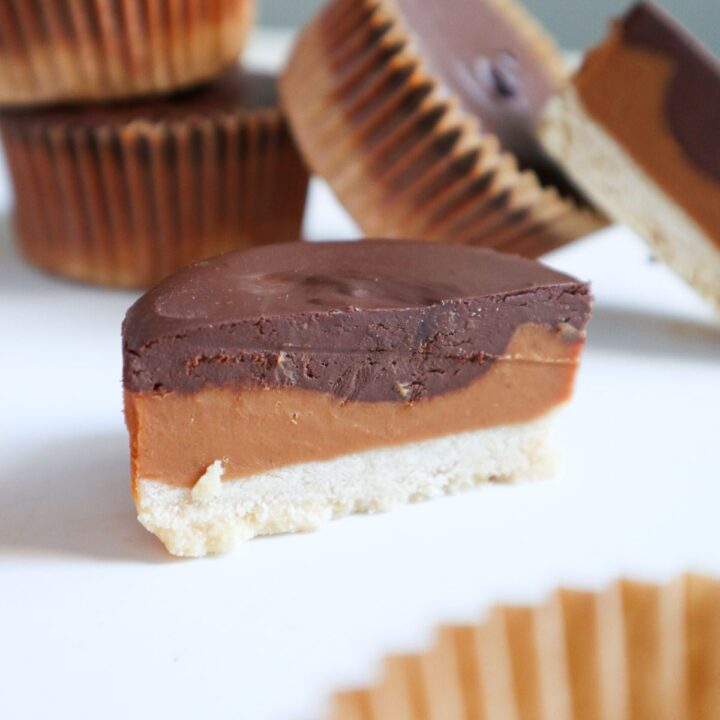 Gluten free vegan twix cup