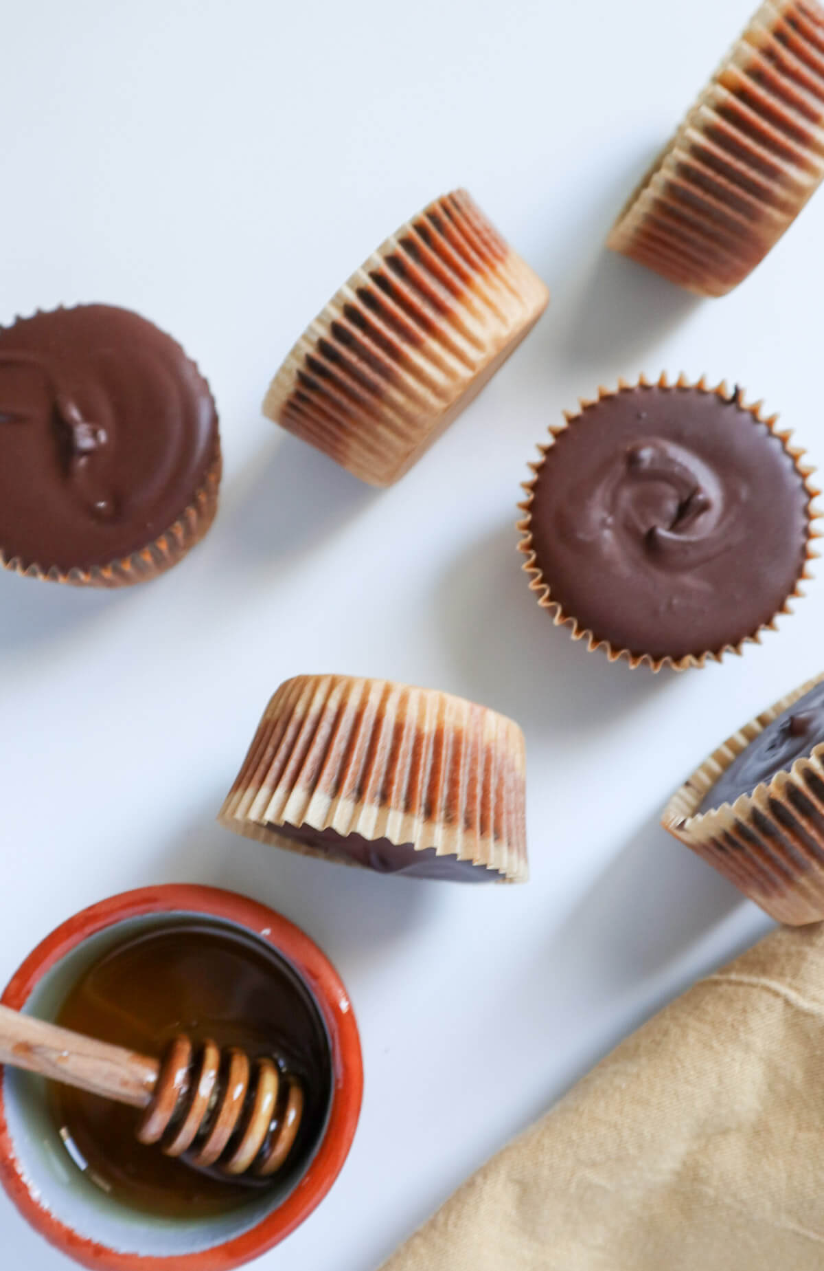 twix cups on white background.