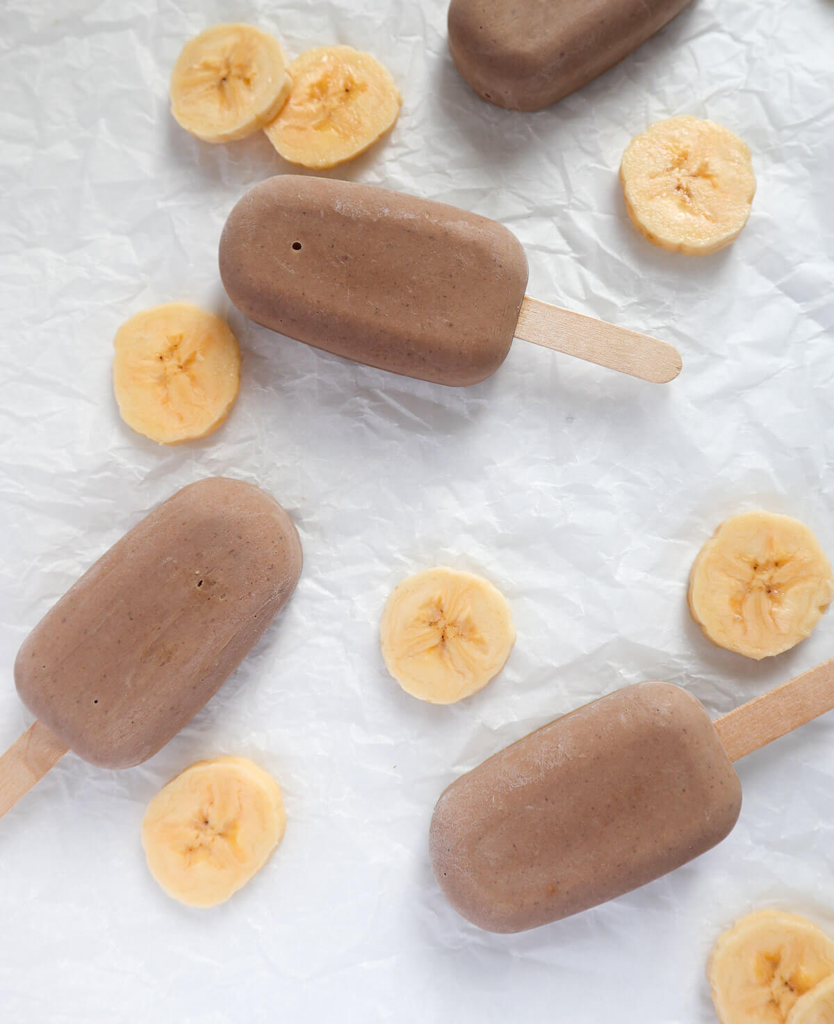 4 sugar free banana popsicles with sticks