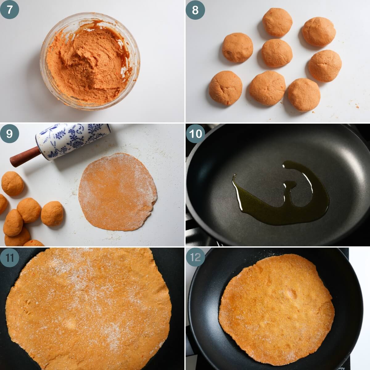 Collage of process shots showing how to make the recipe.