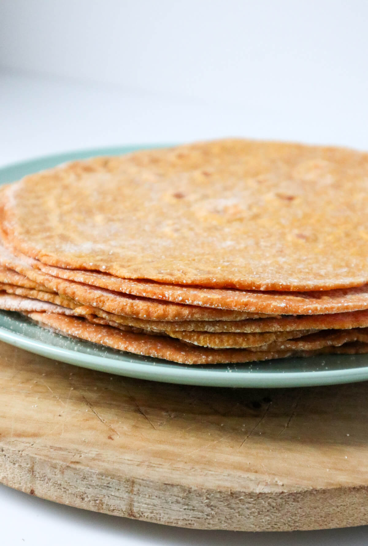 Stacked Sweet Potato Tortillas.